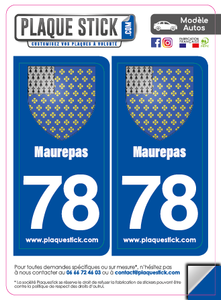 78 -Maurepas "Blason" PlaqueStick