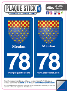 78 -Meulan-en-Yvelines "Blason" PlaqueStick