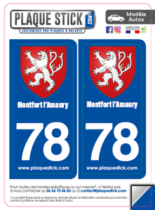 78 -Montfort l'Amaury "Blason" PlaqueStick