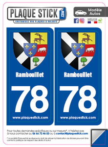 78 -Rambouillet "Blason" PlaqueStick