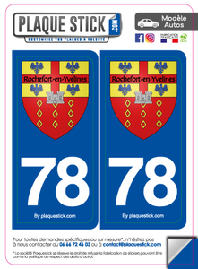 78 -Rochefort-en-Yvelines "Blason" PlaqueStick