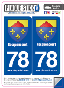 78 -Rocquencourt "Blason" PlaqueStick