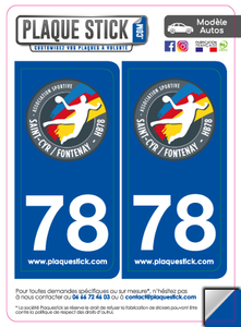 78 -Saint-Cyr - Fontenay "HB 78" PlaqueStick