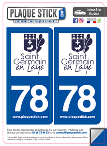 78 -Saint-Germain-en-Laye "Bleu" PlaqueStick