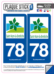 78 -Saint-Nom-la-Bretèche PlaqueStick