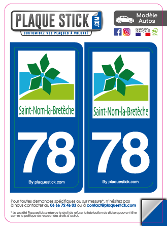 78 -Saint-Nom-la-Bretèche PlaqueStick
