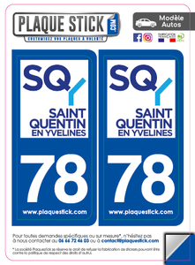 78 -Saint-Quentin-en-Yvelines PlaqueStick