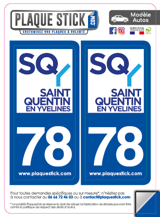 78 -Saint-Quentin-en-Yvelines PlaqueStick
