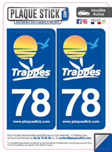 78 -Trappes-en-Yvelines "Blanc" PlaqueStick