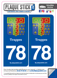 78 -Trappes "Blason" PlaqueStick