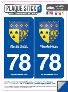78 -Villiers-Saint-Frédéric "Blason" PlaqueStick