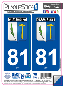 81 -Graulhet "Blason" PlaqueStick