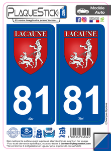 81 -Lacaune "Blason" PlaqueStick