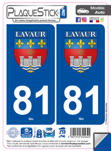 81 -Lavaur "Blason" PlaqueStick