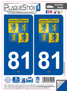 81 -Lescure d'Albigeois "Blason" PlaqueStick