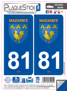 81 -Mazamet "Blason" PlaqueStick