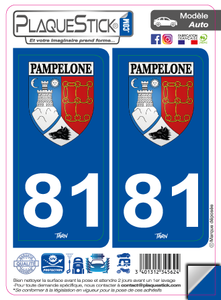 81 -Pampelone "Blason" PlaqueStick