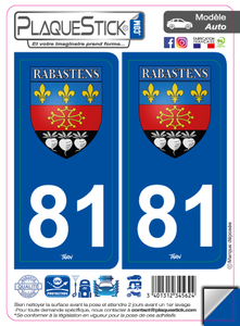 81 -Rabastens "Blason" PlaqueStick