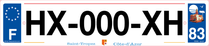 83 -Plaque immatriculation 