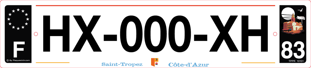 83 -Plaque immatriculation 