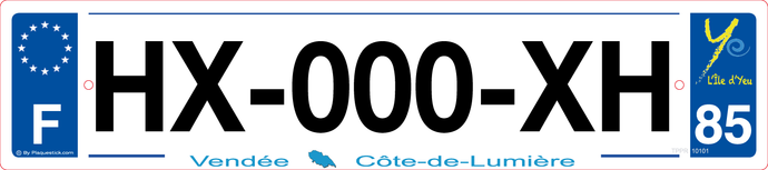 85 -Plaque immatriculation 