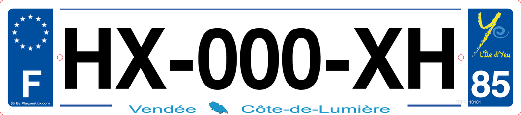 85 -Plaque immatriculation 