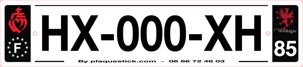 85 -Plaque immatriculation 