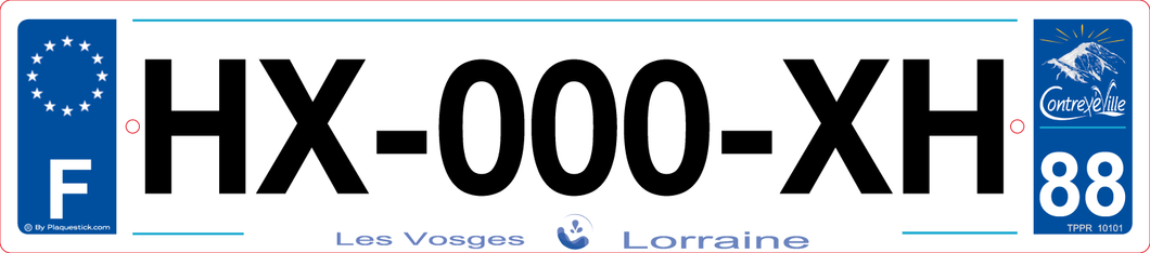 88 -Plaque immatriculation 