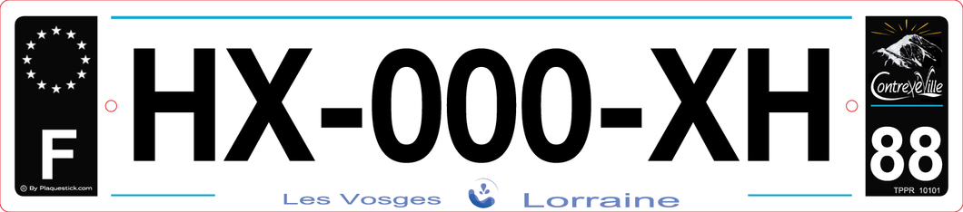 88 -Plaque immatriculation 