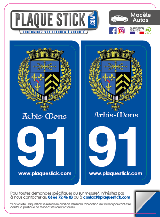 91 -Athis-Mons PlaqueStick