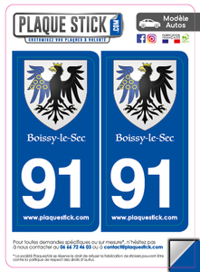 91 -Boissy-le-Sec "Blason" PlaqueStick