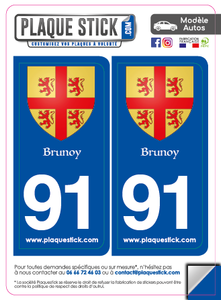 91 -Brunoy "Blason" PlaqueStick