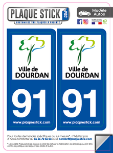 91 -Dourdan PlaqueStick