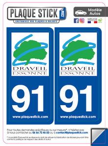 91 -Draveil-Essonne PlaqueStick