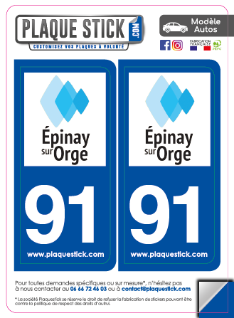 91 -Épinay-sur-Orge PlaqueStick