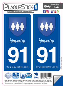 91 -Épinay-sur-Orge "Blason" PlaqueStick