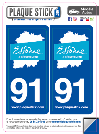 91 -Essonne PlaqueStick