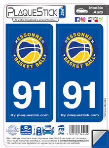 91 -Essonne "Basket Ball" PlaqueStick