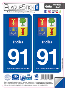 91 -Étiolles "Blason" PlaqueStick