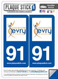 91 -Évry "Université Val-d'Essonne" PlaqueStick