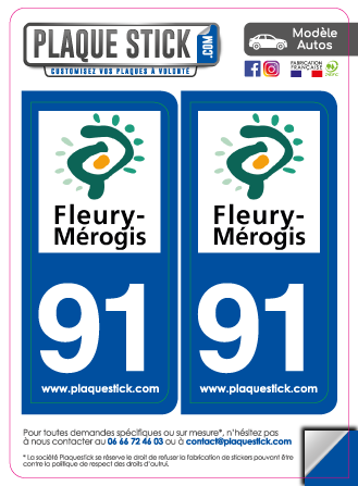 91 -Fleury-Mérogis PlaqueStick