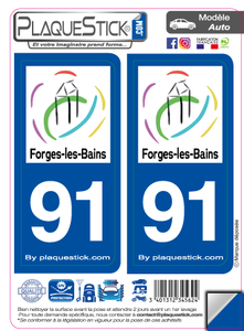 91 -Forges-les-Bains "2" PlaqueStick