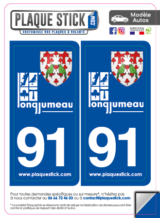 91 -Longjumeau PlaqueStick