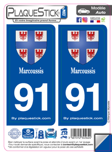 91 -Marcoussis "Blason" PlaqueStick