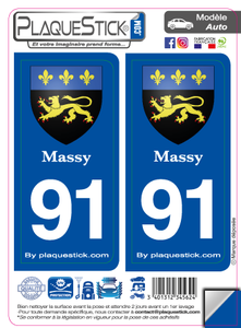 91 -Massy "Blason" PlaqueStick