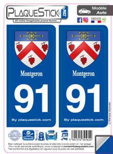 91 -Montgeron "Blason" PlaqueStick