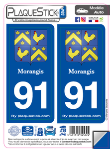 91 -Morangis "Blason" PlaqueStick