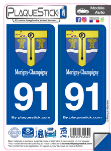 91 -Morigny-Champigny "Blason" PlaqueStick