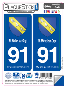 91 -Saint-Michel-sur-Orge "Blason" PlaqueStick