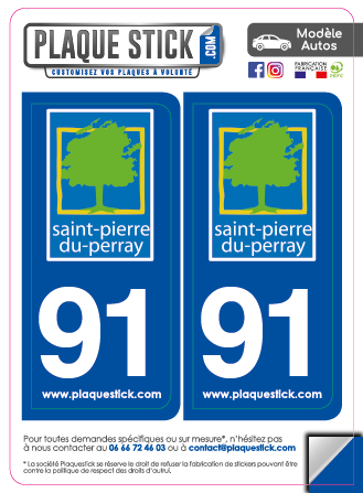 91 -Saint-Pierre-du-Perray PlaqueStick
